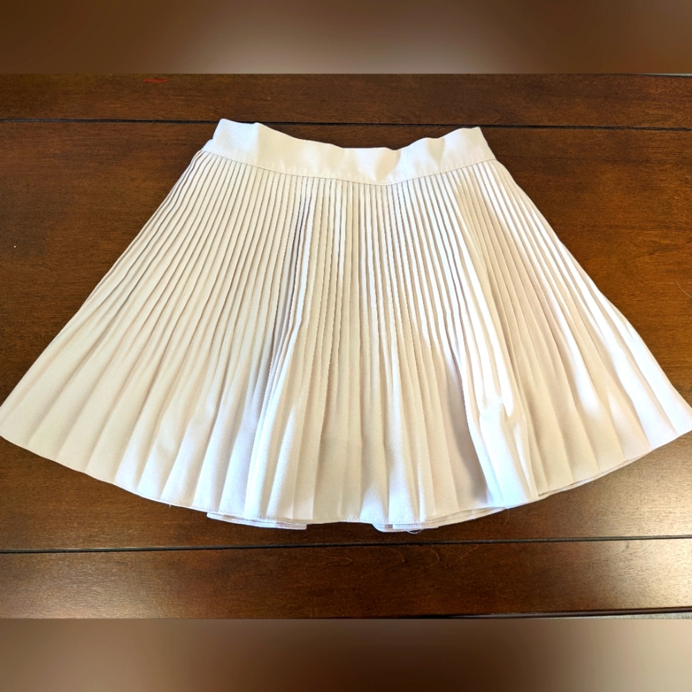 Beige Pleated Skirt
